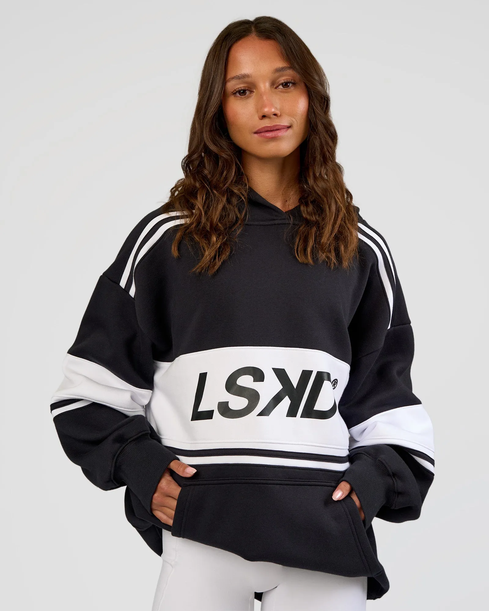 A-Team Oversized Hoodie - Caviar-White sold by LSKD product image thumbnail 4