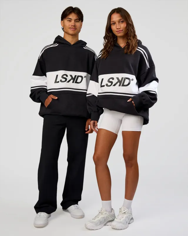 A-Team Oversized Hoodie - Caviar-White made by LSKD