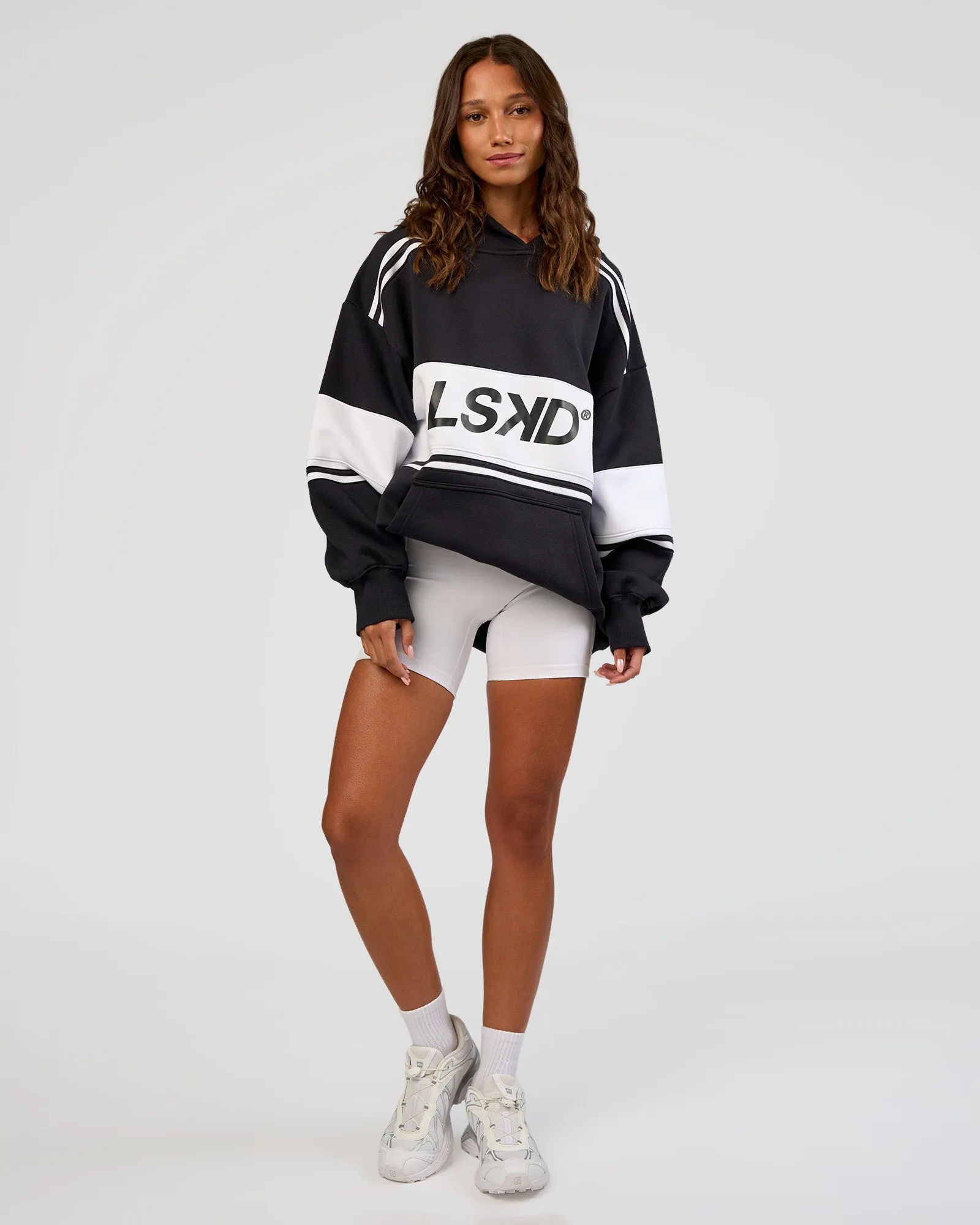 A-Team Oversized Hoodie - Caviar-White sold by LSKD product image thumbnail 5