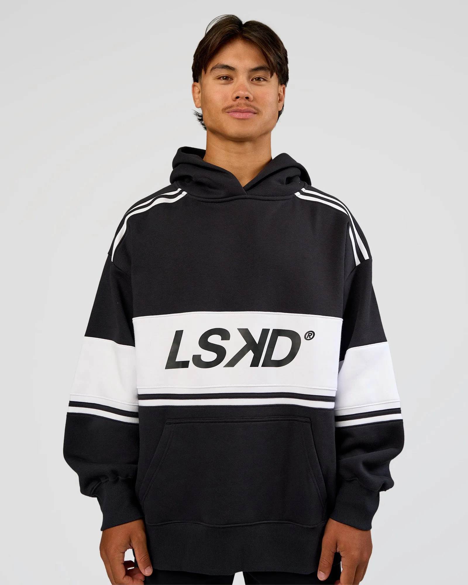 A-Team Oversized Hoodie - Caviar-White sold by LSKD product image thumbnail 2