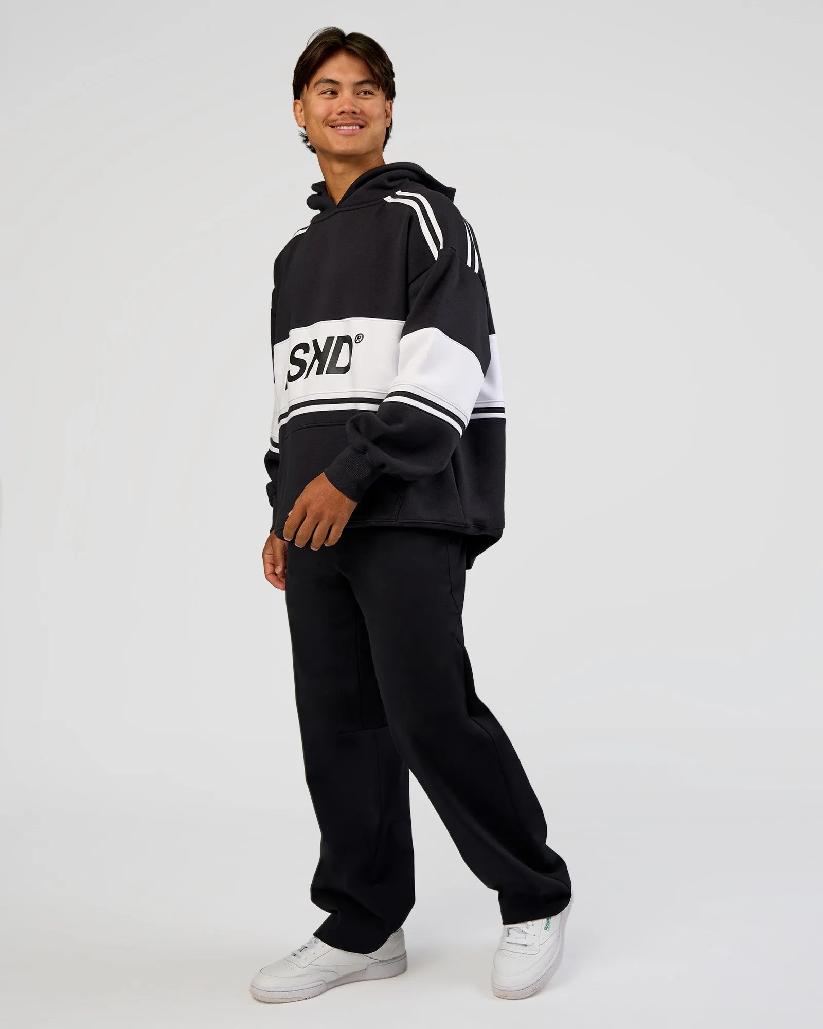 A-Team Oversized Hoodie - Caviar-White sold by LSKD product image thumbnail 3