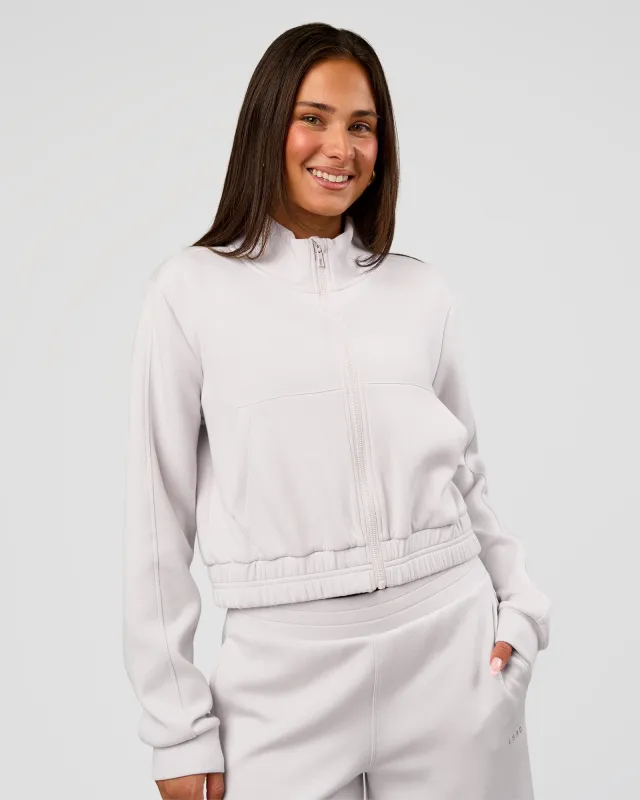 Elevate SoftTouch Cropped Full Zip Jacket - Clay made by LSKD