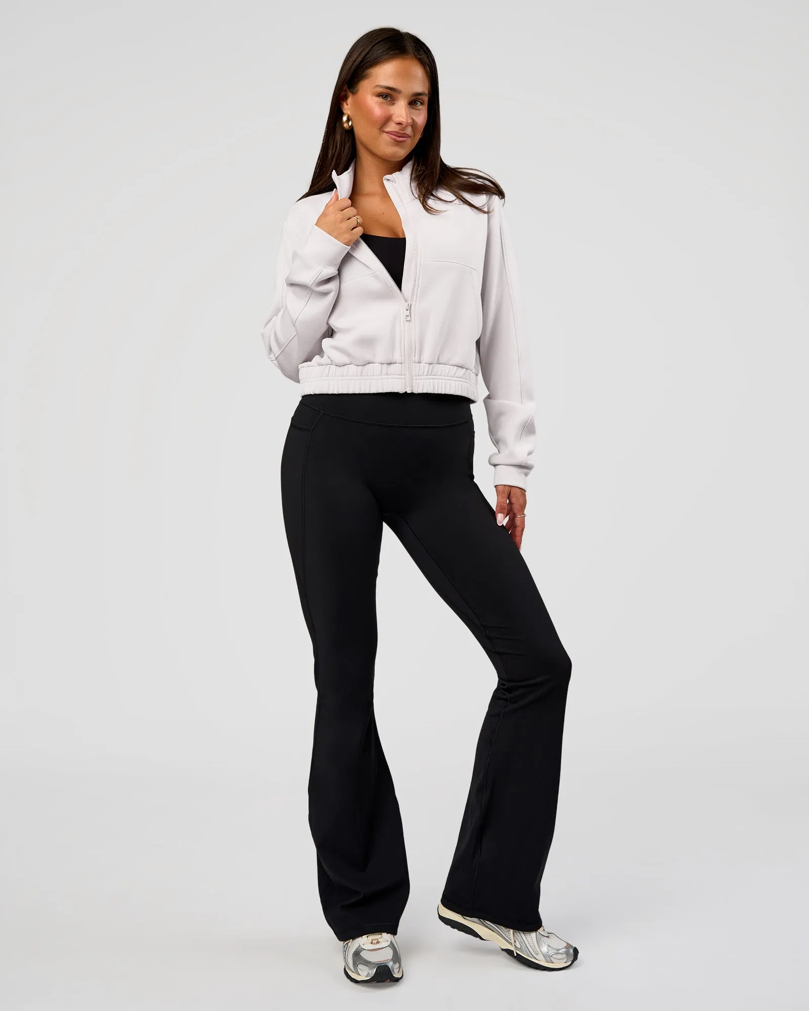 Elevate SoftTouch Cropped Full Zip Jacket - Clay sold by LSKD product image thumbnail 3