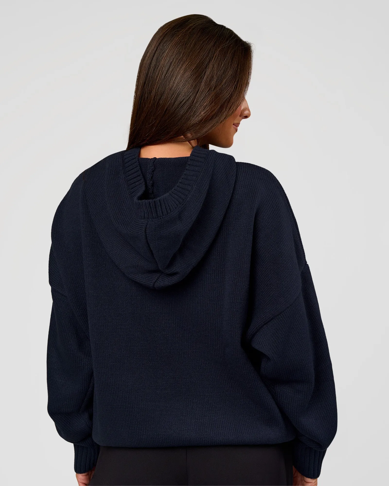 All Day Active Knitted Hoodie - Future Navy sold by LSKD product image thumbnail 4
