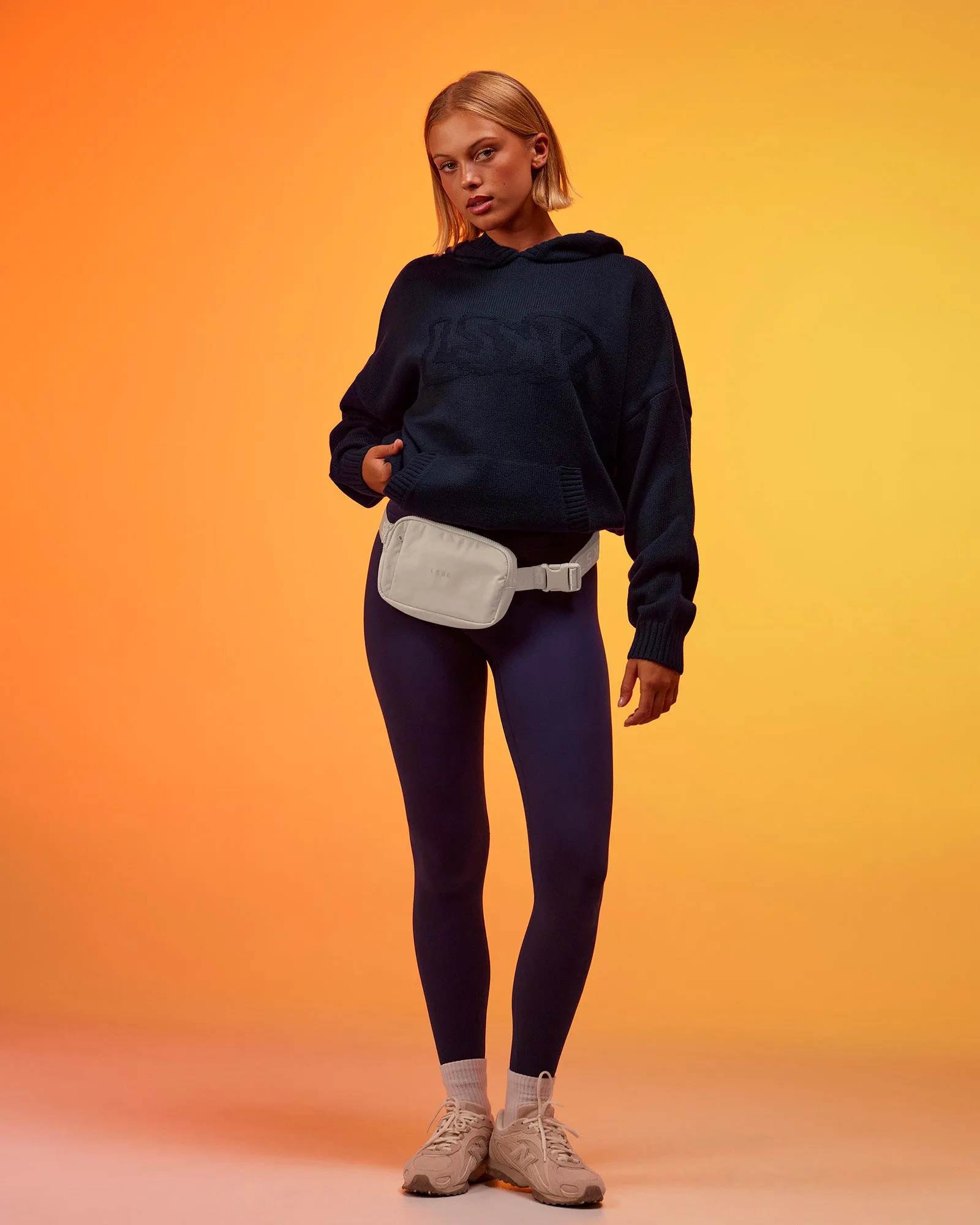 All Day Active Knitted Hoodie - Future Navy sold by LSKD product image thumbnail 3