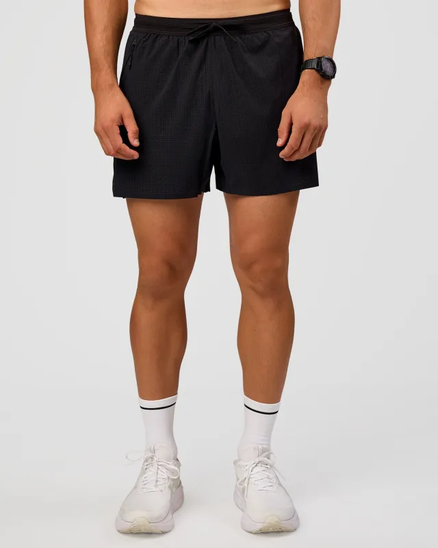 UltraAir 5" Lined Performance Short  - Black-Reflective made by LSKD