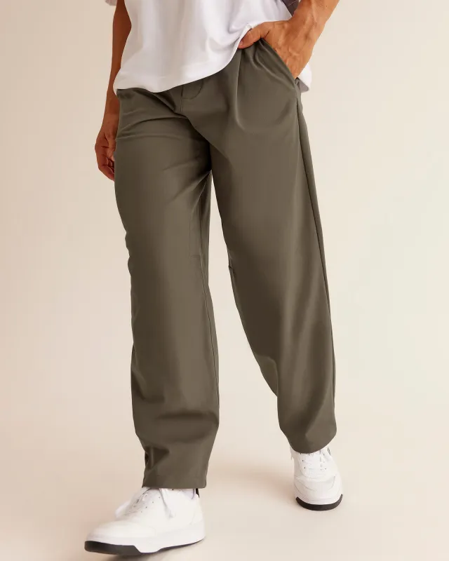 All Day ZeroCrease™ Wide Leg Pant - Walnut Grey made by LSKD