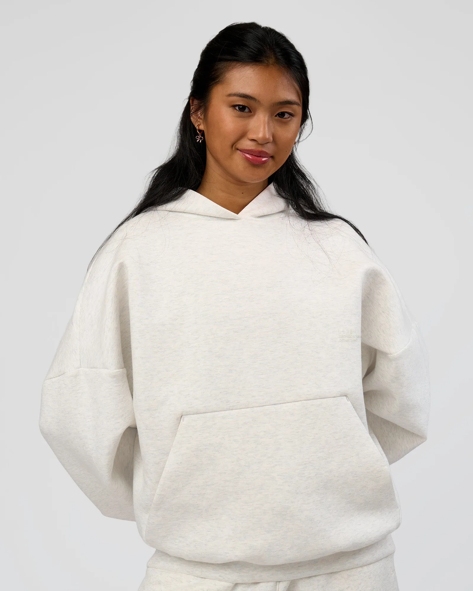 AfterDark ZeroCrease Oversized Hoodie - Silver Marl sold by LSKD product image thumbnail 4