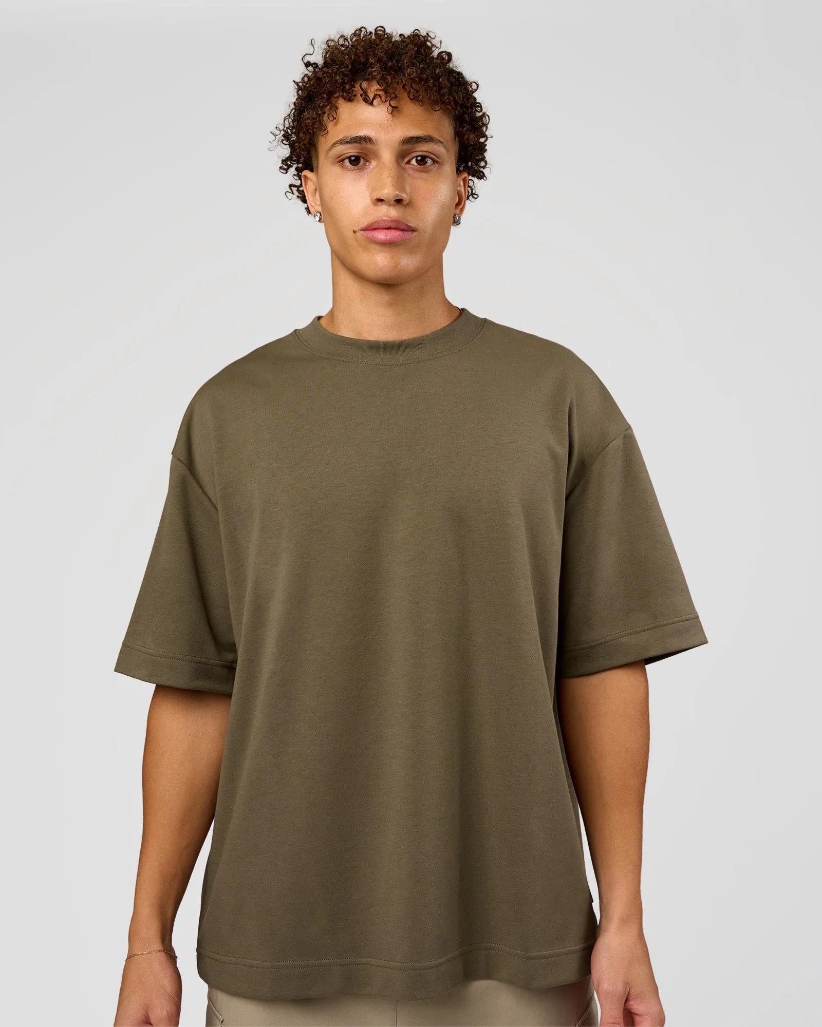 AfterDark ZeroCrease Oversized Tee - Walnut Grey sold by LSKD product image thumbnail 2