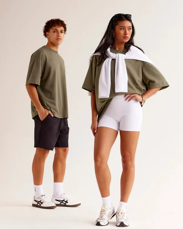 AfterDark ZeroCrease Oversized Tee - Walnut Grey made by LSKD