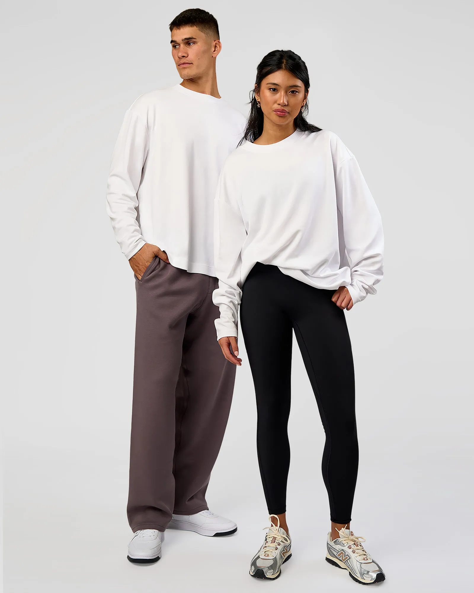 AfterDark ZeroCrease Long Sleeve Tee - White sold by LSKD