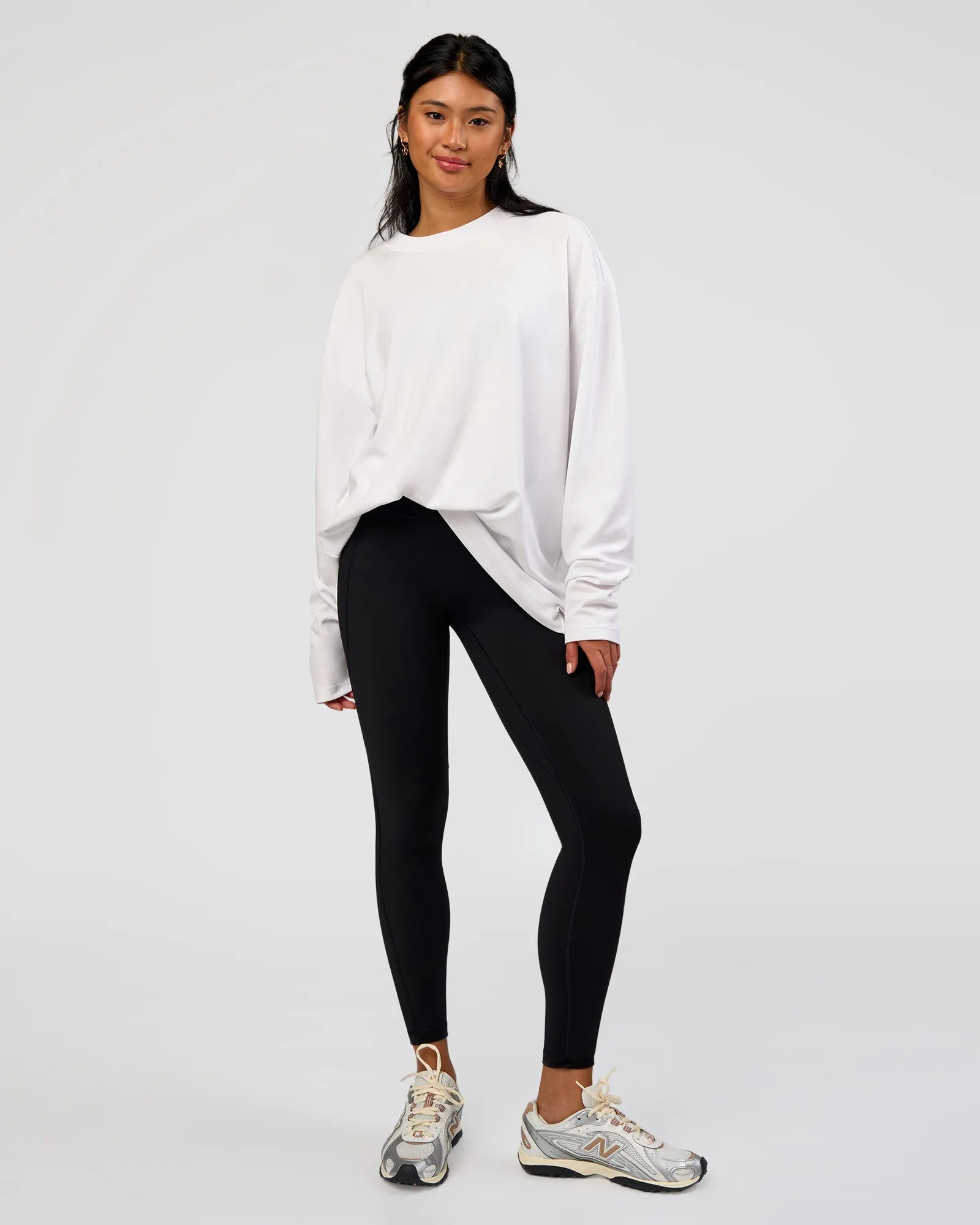 AfterDark ZeroCrease Long Sleeve Tee - White sold by LSKD product image thumbnail 5