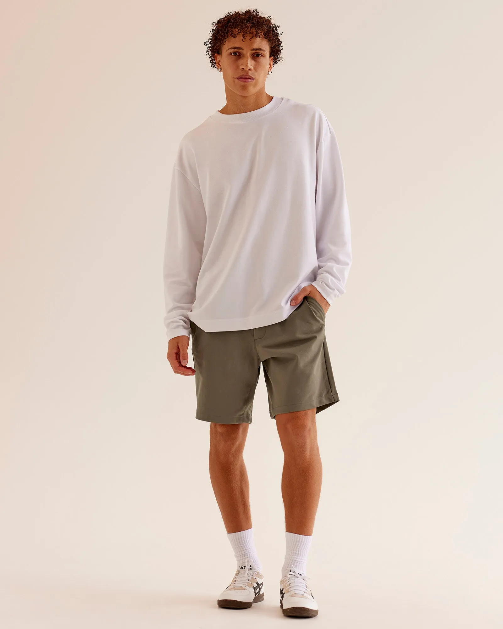 AfterDark ZeroCrease Long Sleeve Tee - White sold by LSKD product image thumbnail 3