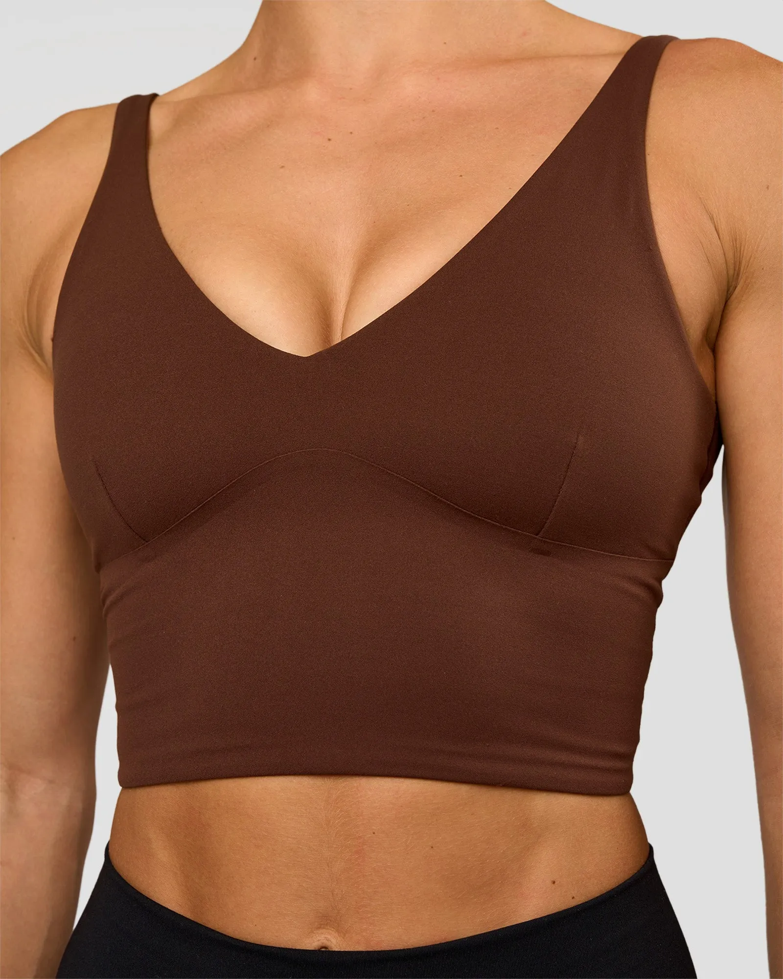 Vitality Long Line Sports Bra - Hot Chocolate sold by LSKD product image thumbnail 4