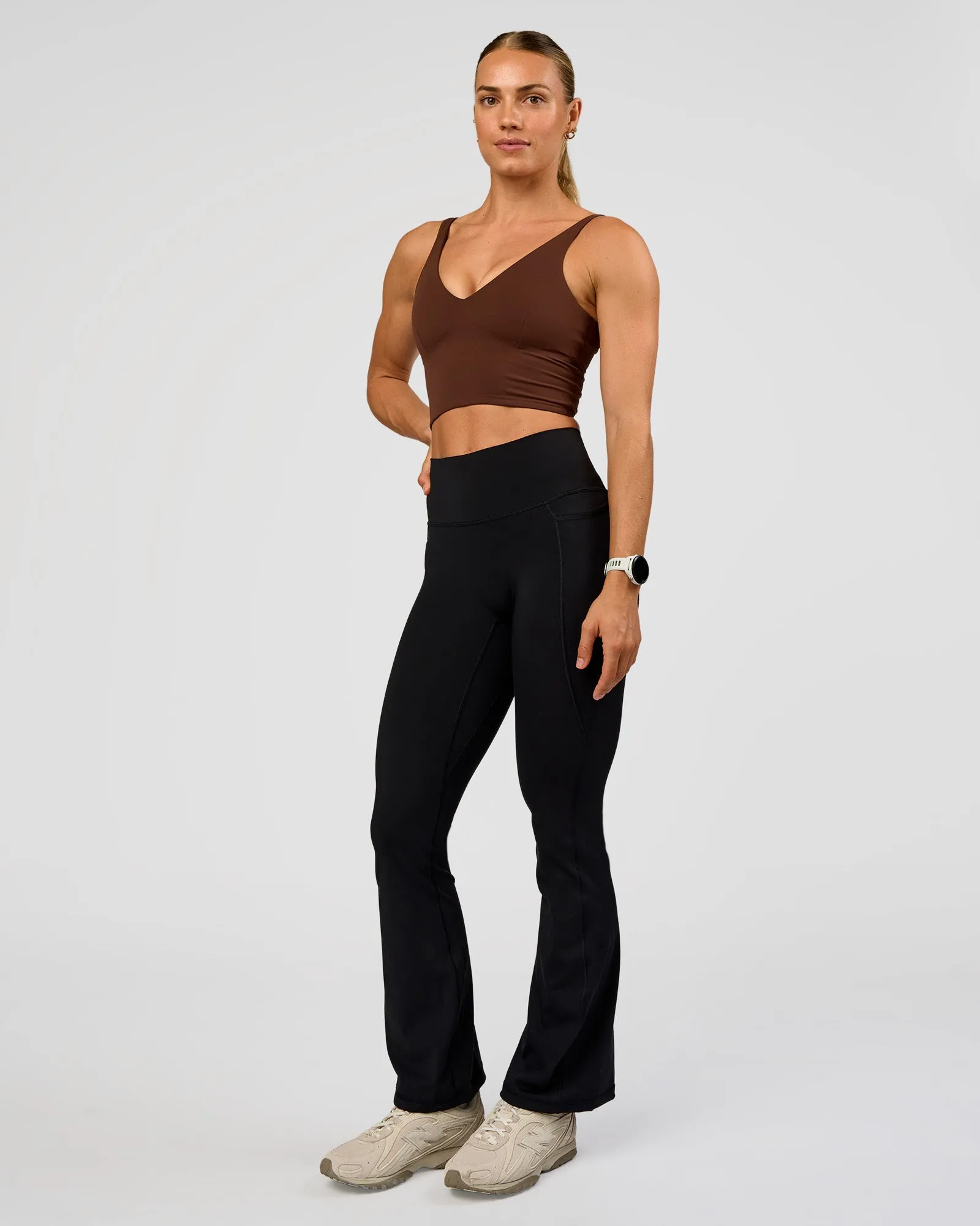 Vitality Long Line Sports Bra - Hot Chocolate sold by LSKD product image thumbnail 5