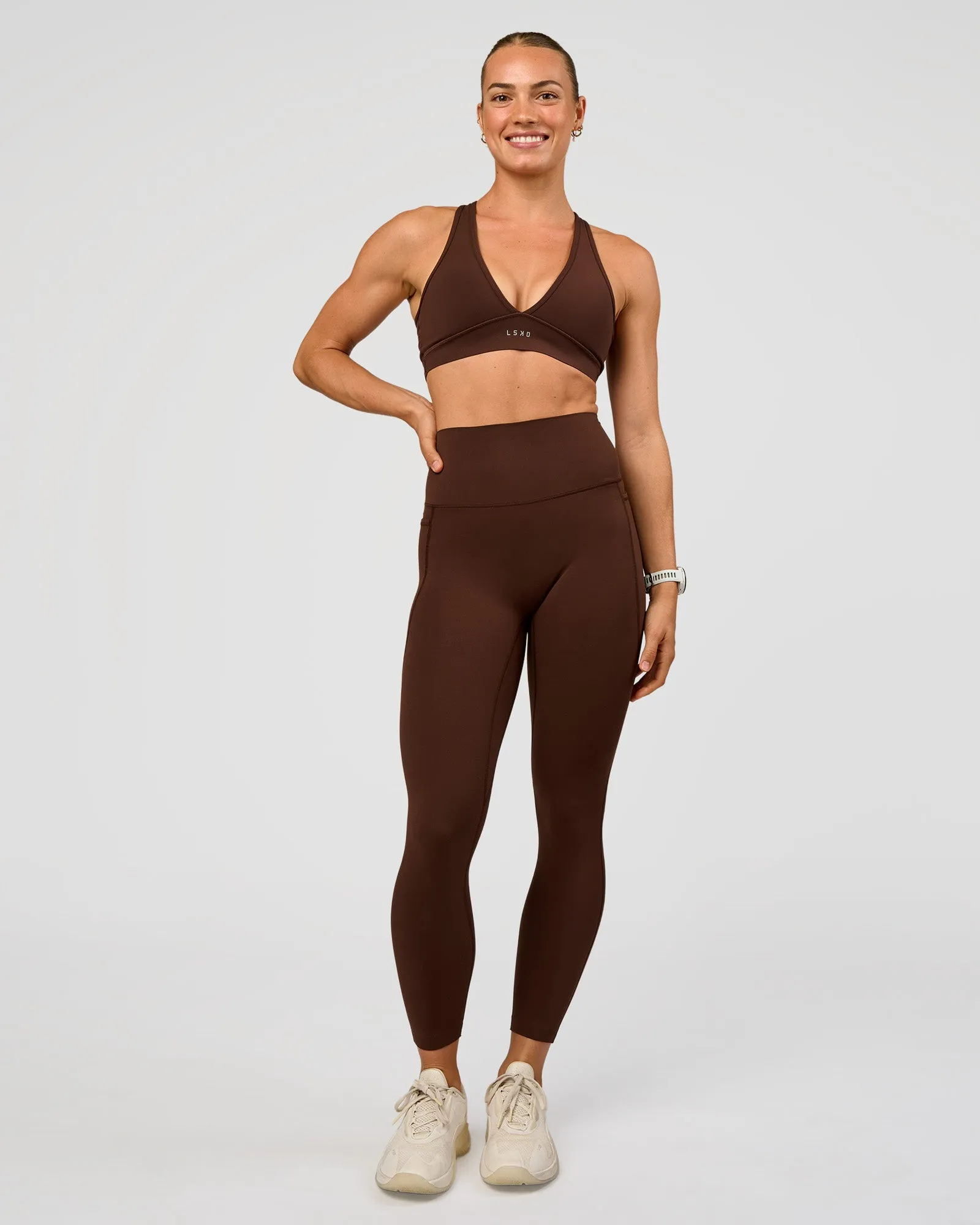 Elixir Ultra High-Rise 7/8 Legging Pockets - Hot Chocolate sold by LSKD product image thumbnail 5