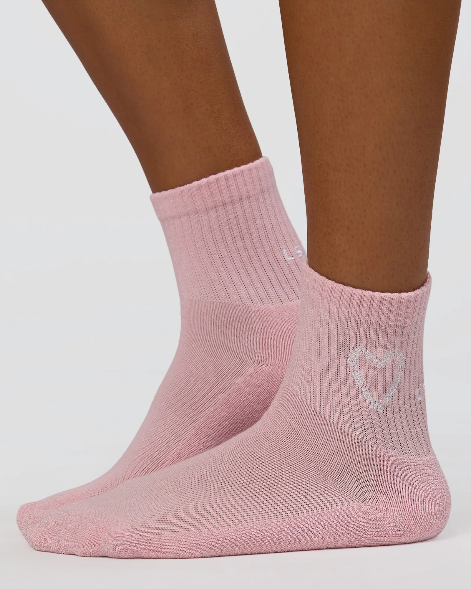 Love The Process Quarter Socks - Marshmallow-White sold by LSKD product image thumbnail 2