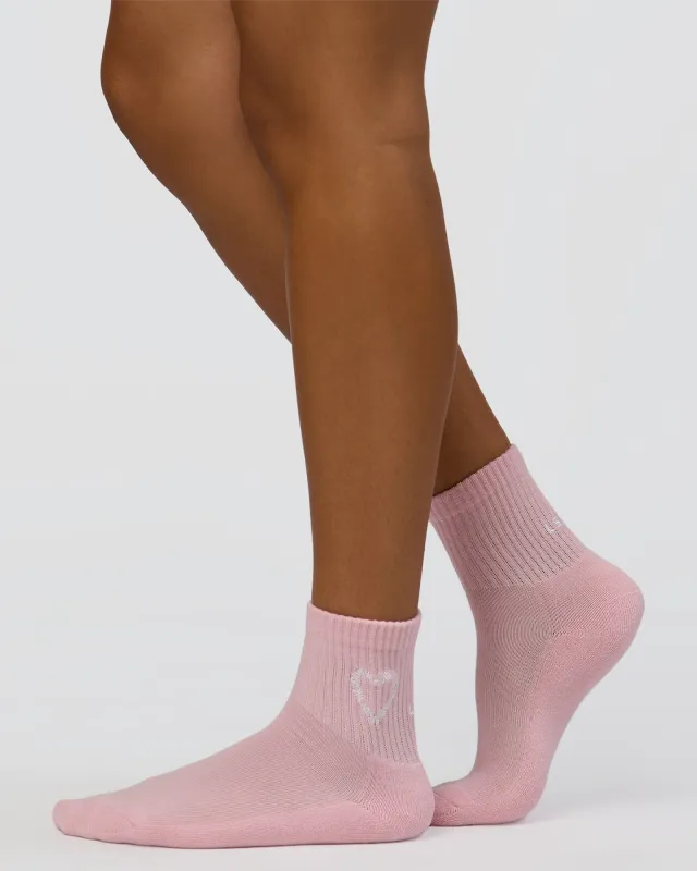 Love The Process Quarter Socks - Marshmallow-White made by LSKD