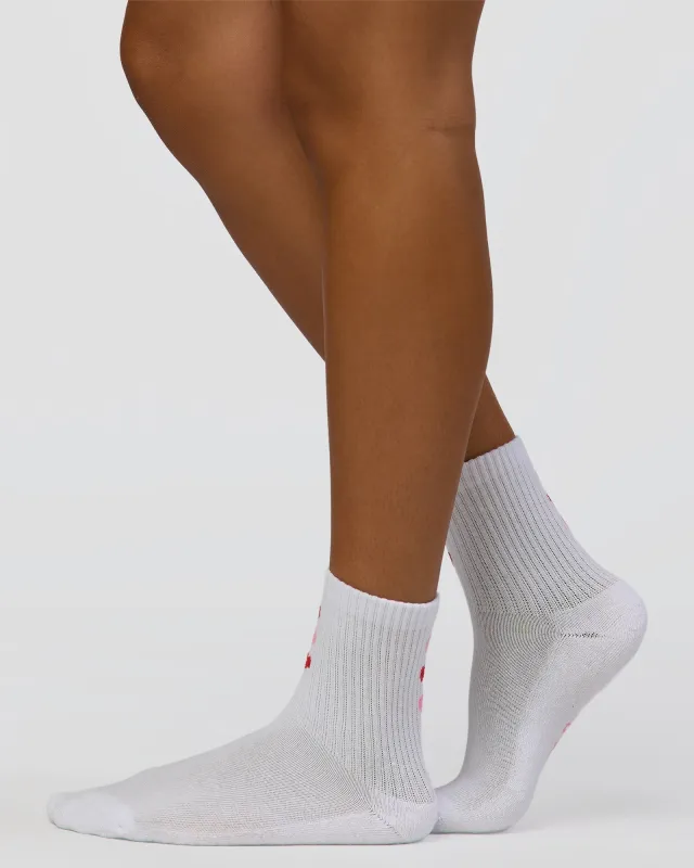 Love Steps Mini Quarter Socks - White-Marshmallow made by LSKD