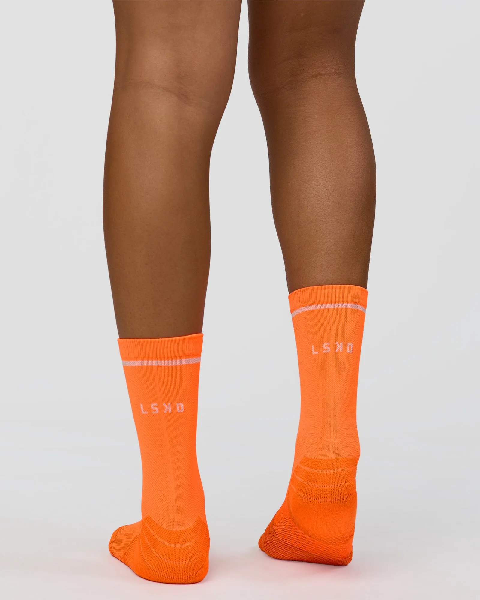 Fast Performance Crew Socks 2.0 - Neon Orange-White sold by LSKD product image thumbnail 2