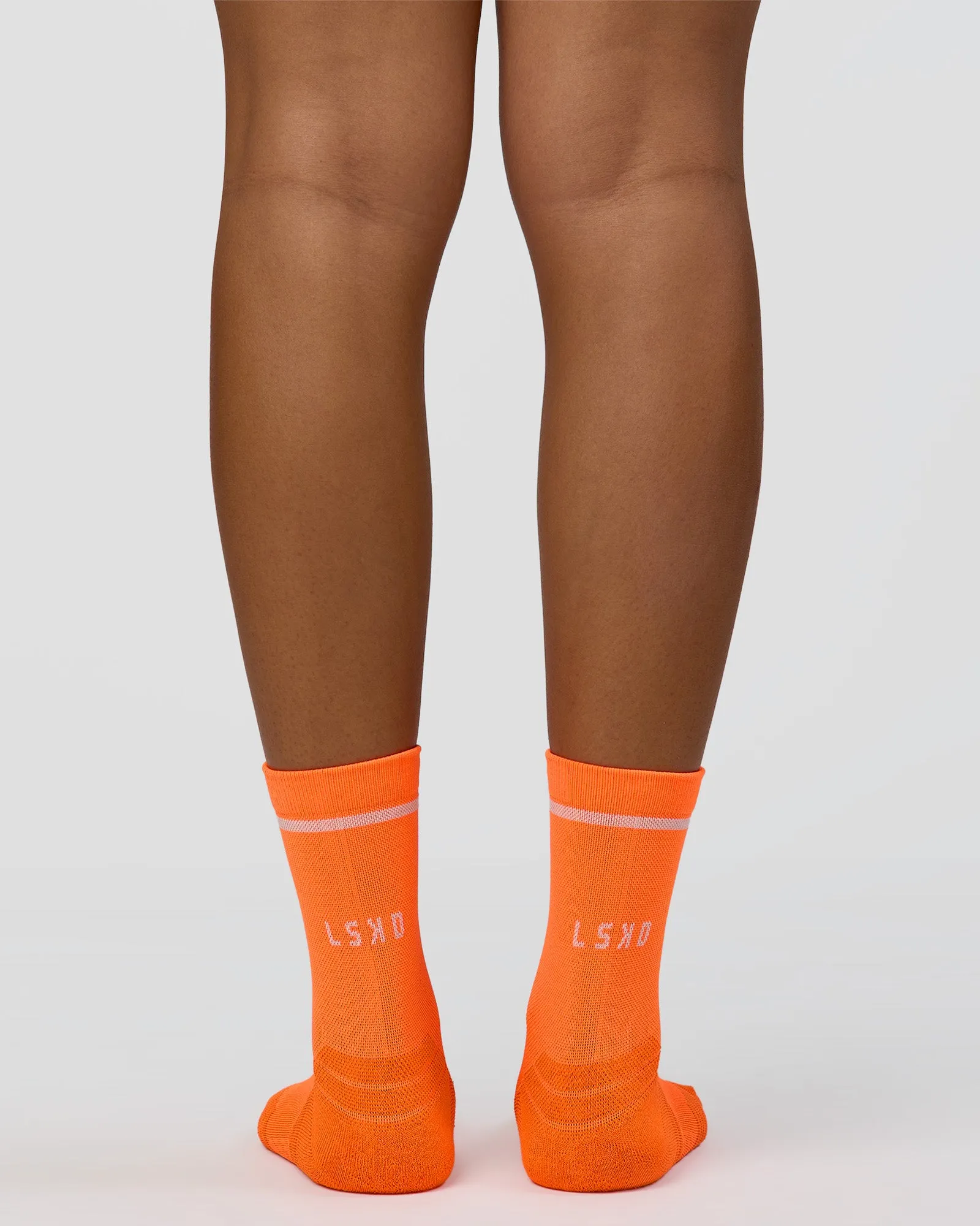 Fast Performance Quarter Socks 2.0 - Neon Orange-White sold by LSKD product image thumbnail 3