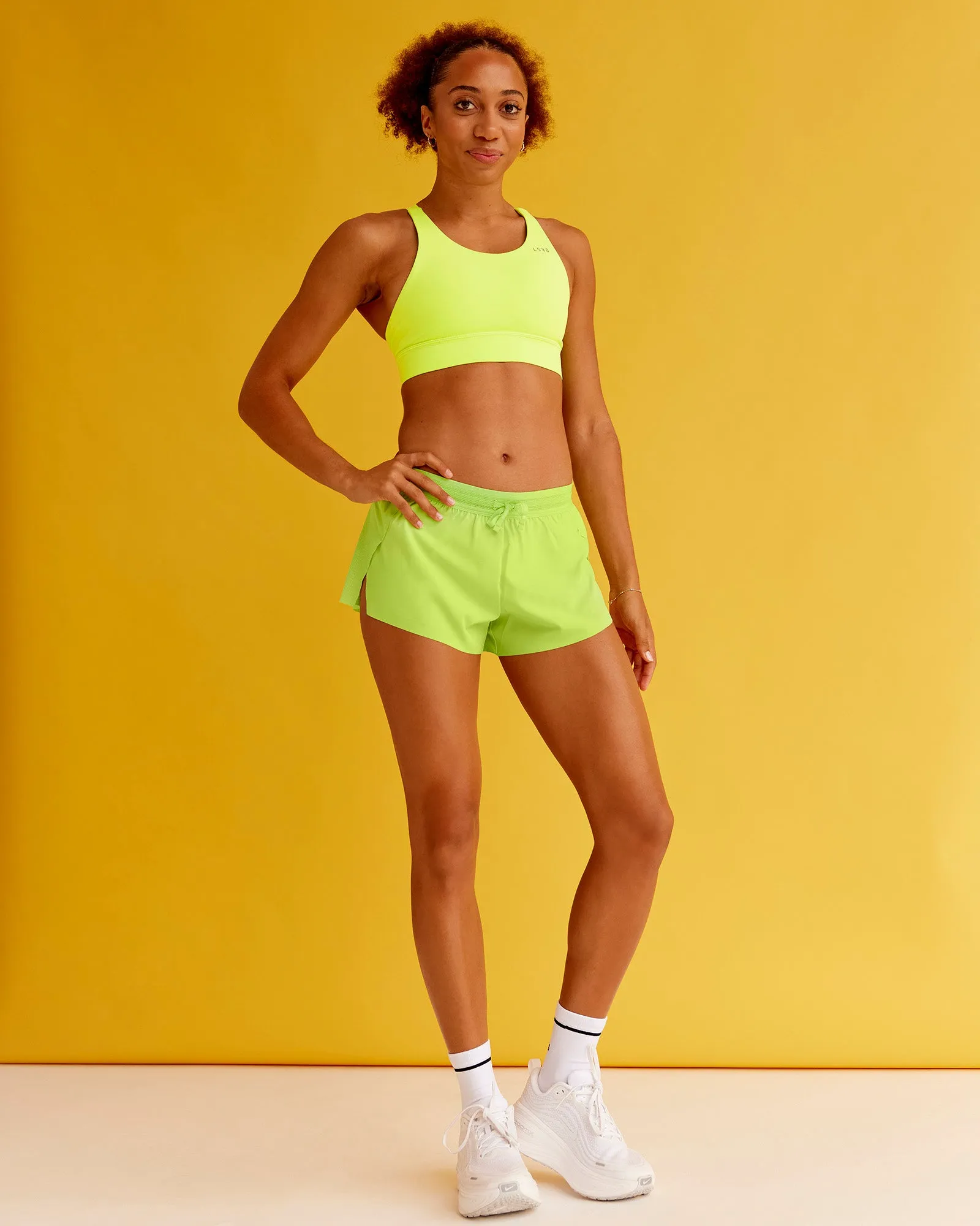 Accelerate 3" Mid-Rise Running Short - Hyper Green sold by LSKD product image thumbnail 2