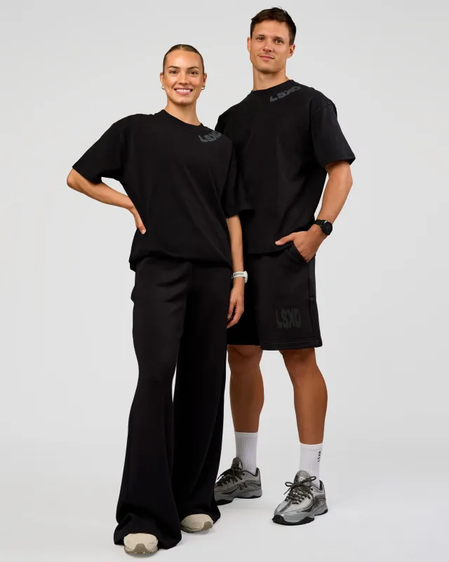 Offset Heavyweight Unisex Oversized Tee - Black Washed-Castlerock made by LSKD