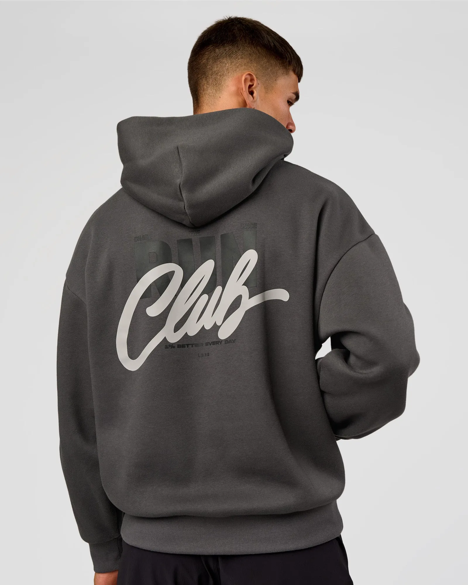 Run Club Script Oversized Hoodie - Dark Storm-Alloy sold by LSKD product image thumbnail 2