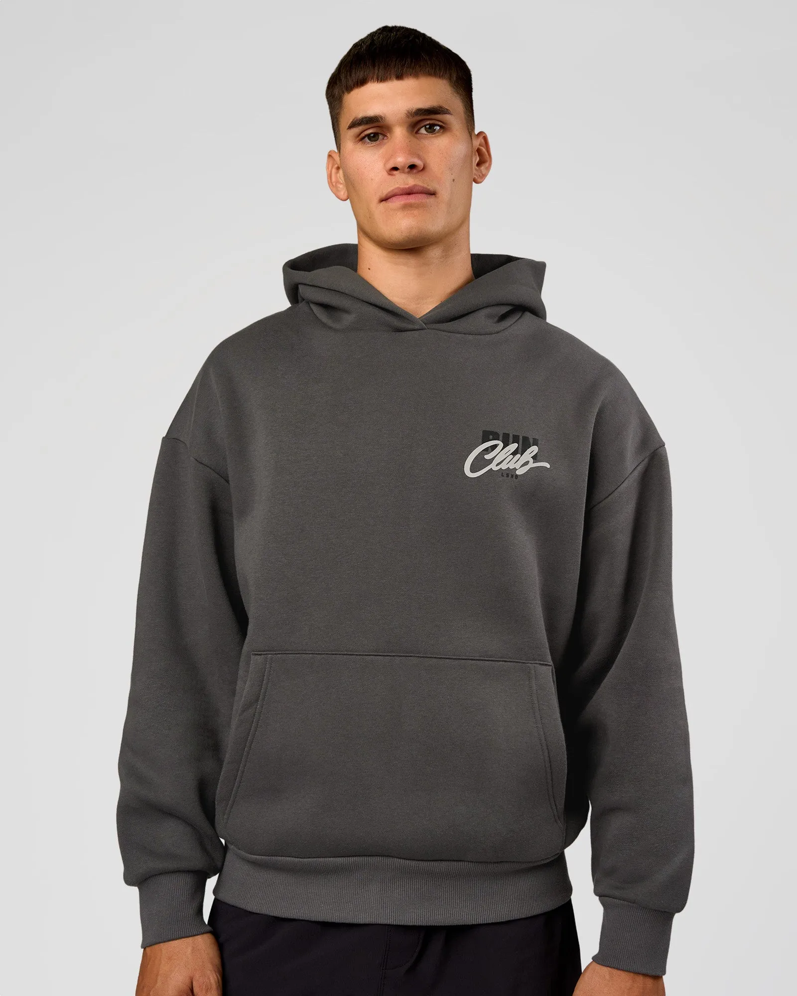Run Club Script Oversized Hoodie - Dark Storm-Alloy sold by LSKD product image thumbnail 3