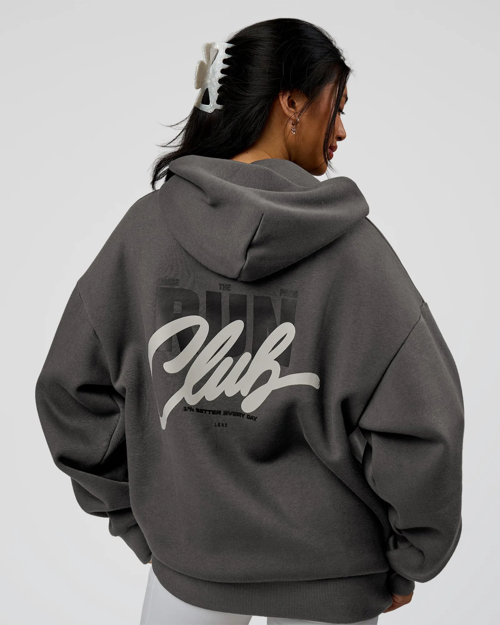 Run Club Script Oversized Hoodie - Dark Storm-Alloy sold by LSKD product image thumbnail 4