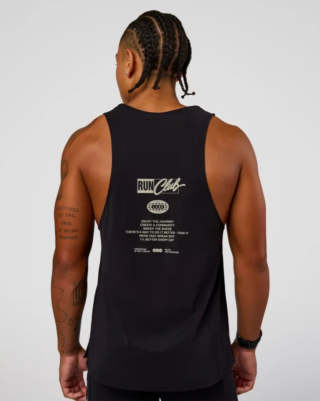 Cadence Run Club Script Values Tank - Black-Alloy made by LSKD