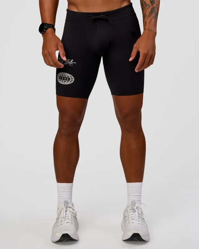 Race Day 8" Short Tight - Black-Alloy made by LSKD