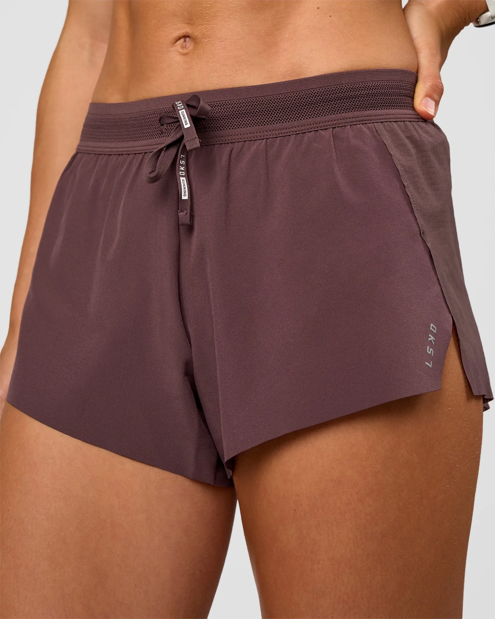 Accelerate 3" Mid-Rise Running Short - Cocoa Powder sold by LSKD product image thumbnail 2