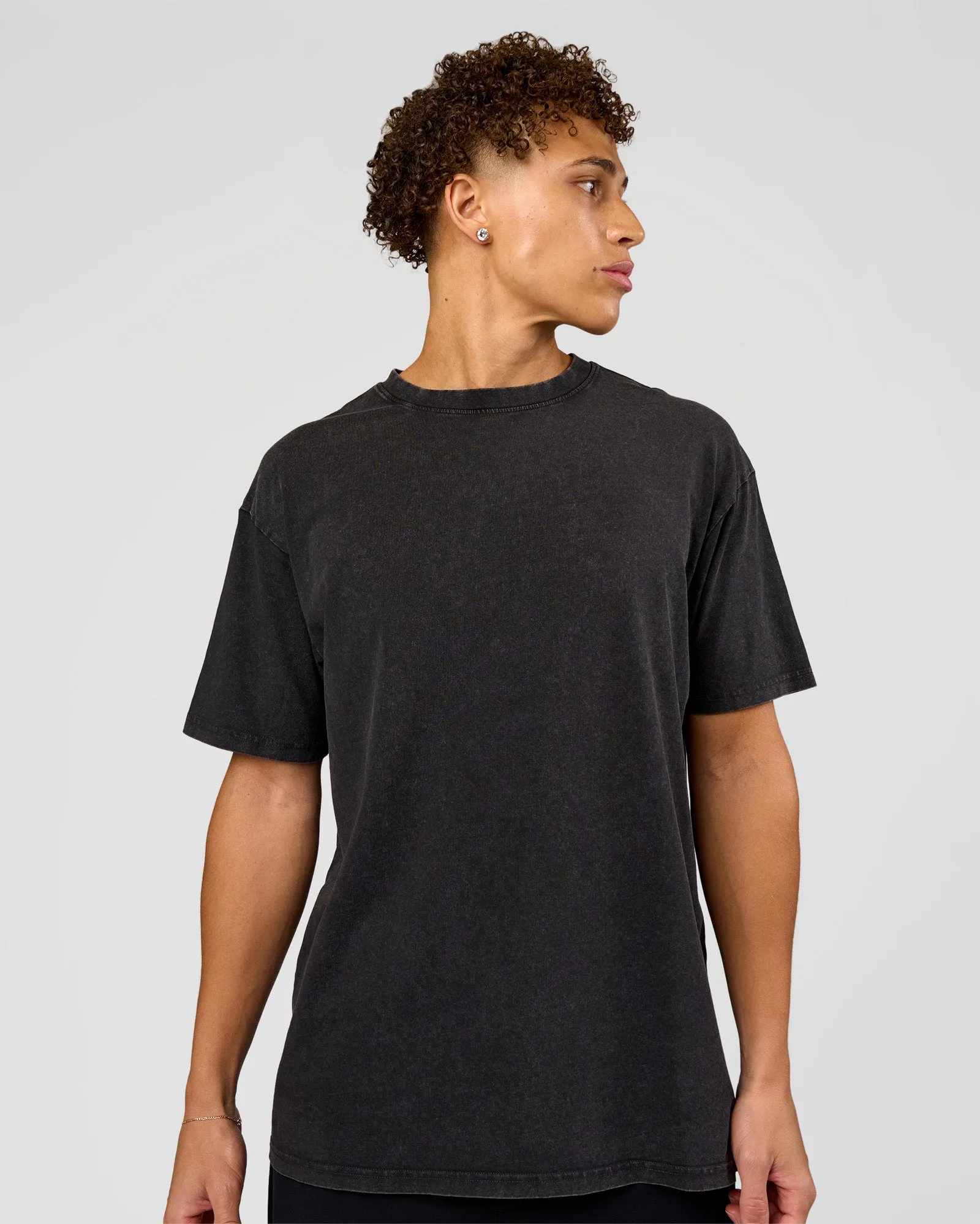Shadow Mode FLXCotton Oversized Tee - Black Washed sold by LSKD product image thumbnail 3
