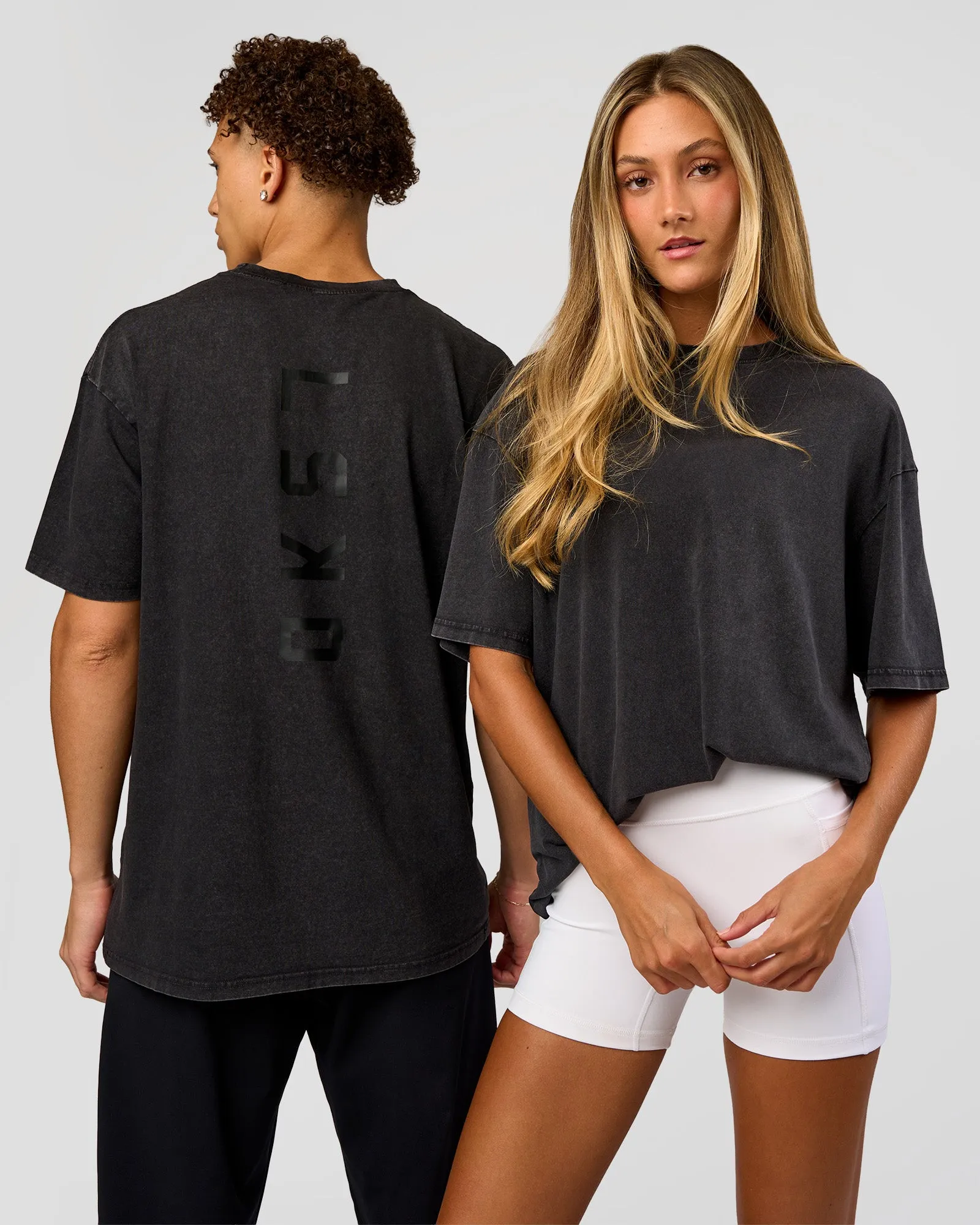 Shadow Mode FLXCotton Oversized Tee - Black Washed sold by LSKD