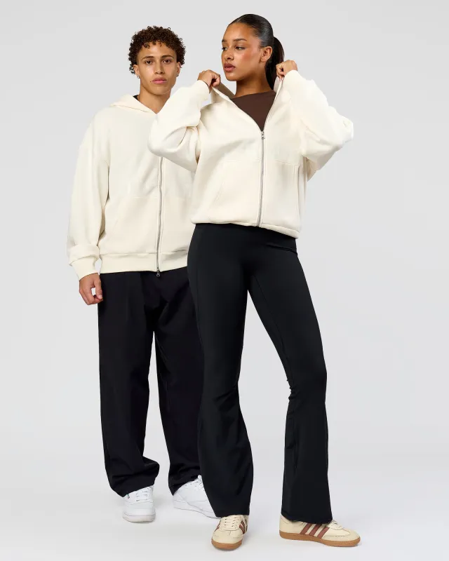 Shadow Mode Oversized Zip Through Hoodie - Off White made by LSKD