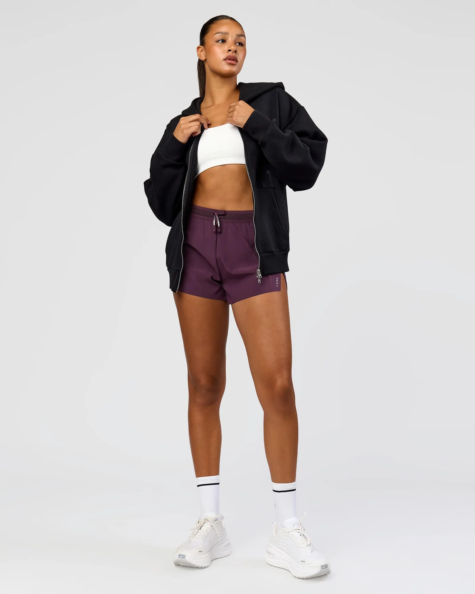 Shadow Mode Oversized Zip Through Hoodie - Black sold by LSKD product image thumbnail 3