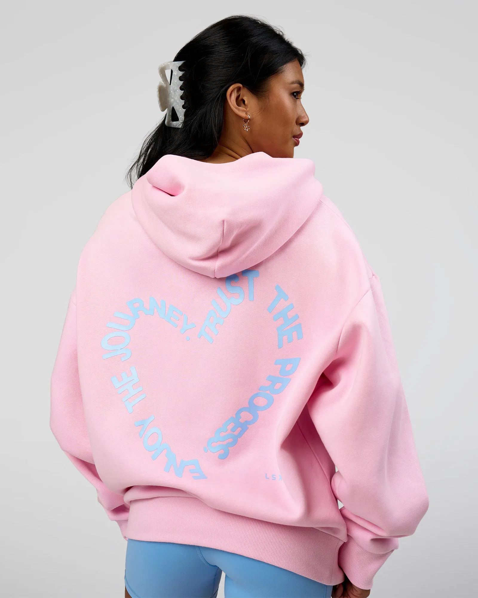 Unisex Love The Process Oversize Hoodie - Marshmallow-Open Air sold by LSKD product image thumbnail 4