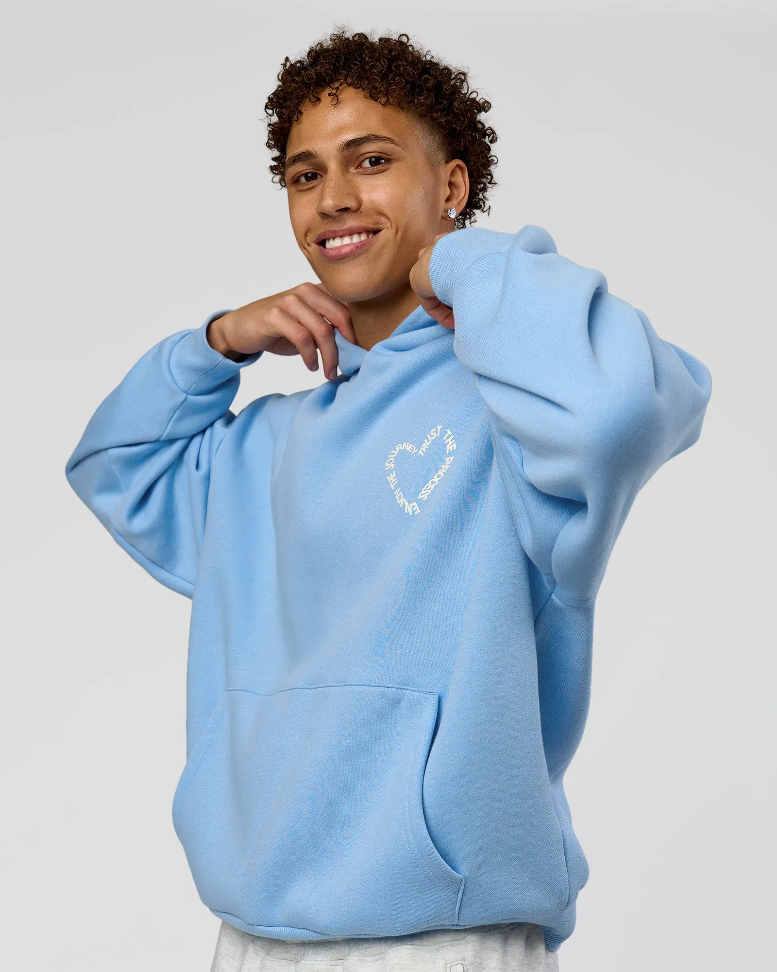 Unisex Love The Process Oversize Hoodie - Open Air-Off White sold by LSKD product image thumbnail 2