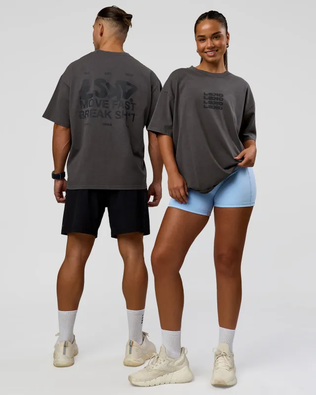 Move Fast Heavyweight Oversized Tee - Dark Storm Washed made by LSKD