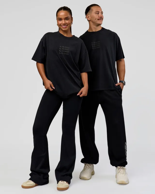 Move Fast Heavyweight Oversized Tee - Black Washed made by LSKD