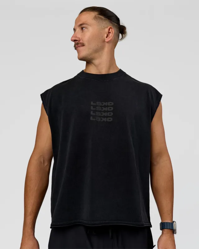 Move Fast Heavyweight Boxed Tank - Black Washed made by LSKD