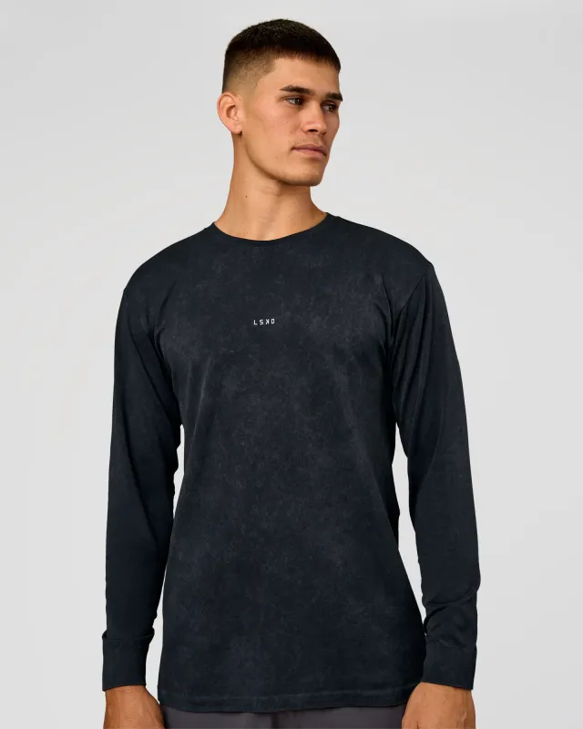 Power Oversized Long Sleeve Tee - Black Washed made by LSKD