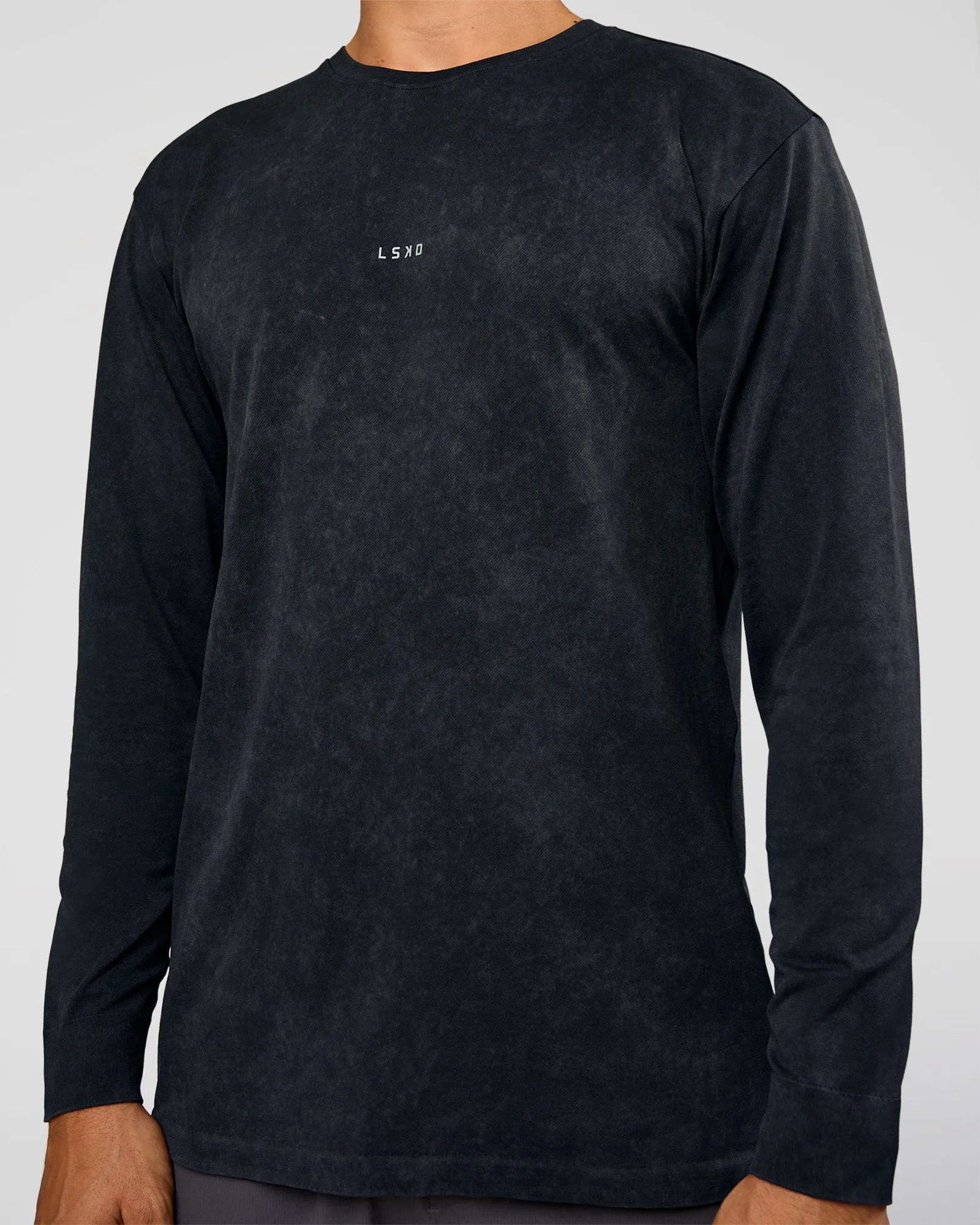 Power Oversized Long Sleeve Tee - Black Washed sold by LSKD product image thumbnail 4
