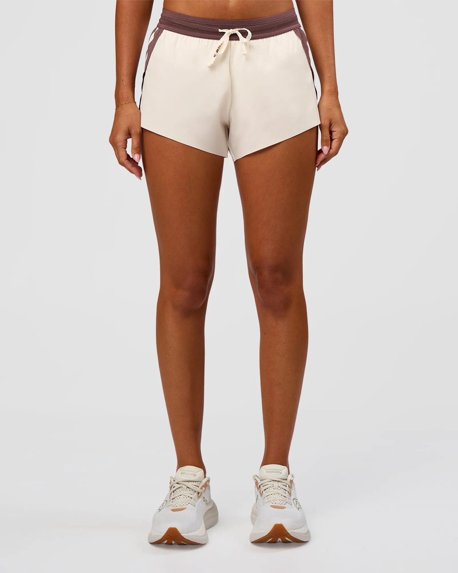 Accelerate 3" Force Mid-Rise Running Short - Cocoa powder-Off White sold by LSKD product image thumbnail 2