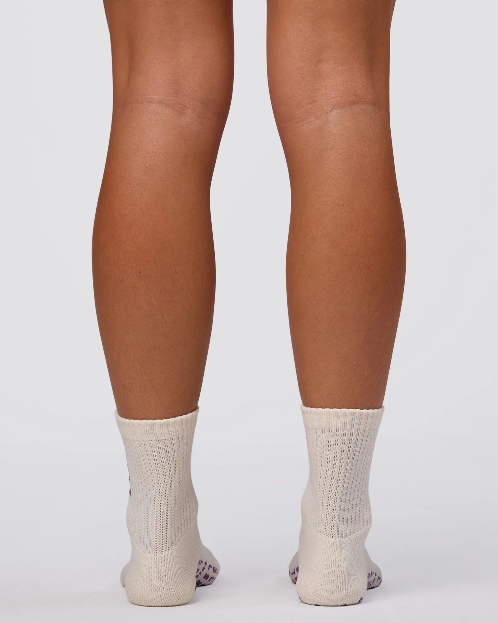 Signal Pilates Crew Grip Socks 2.0 - Off White-Fresh Purple sold by LSKD product image thumbnail 4