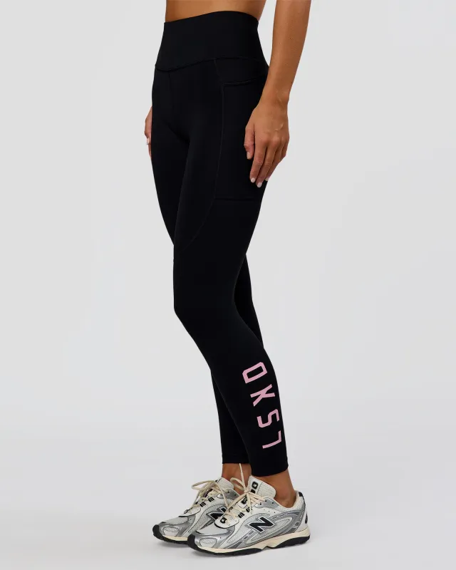 Rep Ultra High-Rise Full Length Legging Pockets - Black-Marshmallow made by LSKD