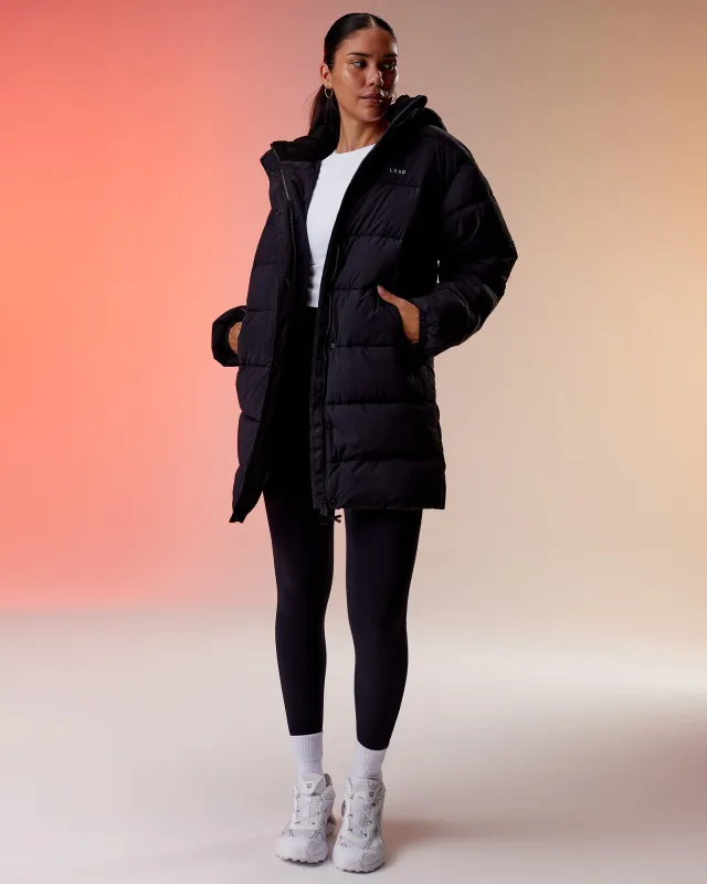 Go-To Puffer Long Jacket - Black made by LSKD
