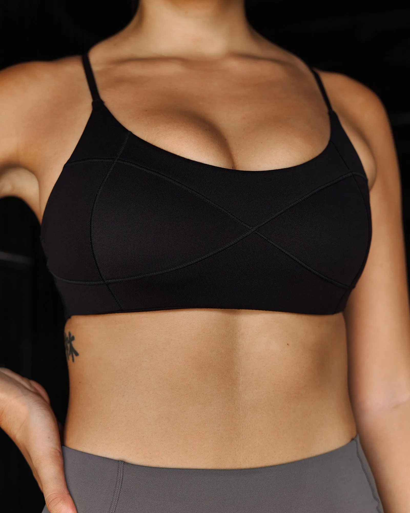 Infinite Contour Sports Bra - Black sold by LSKD product image thumbnail 5
