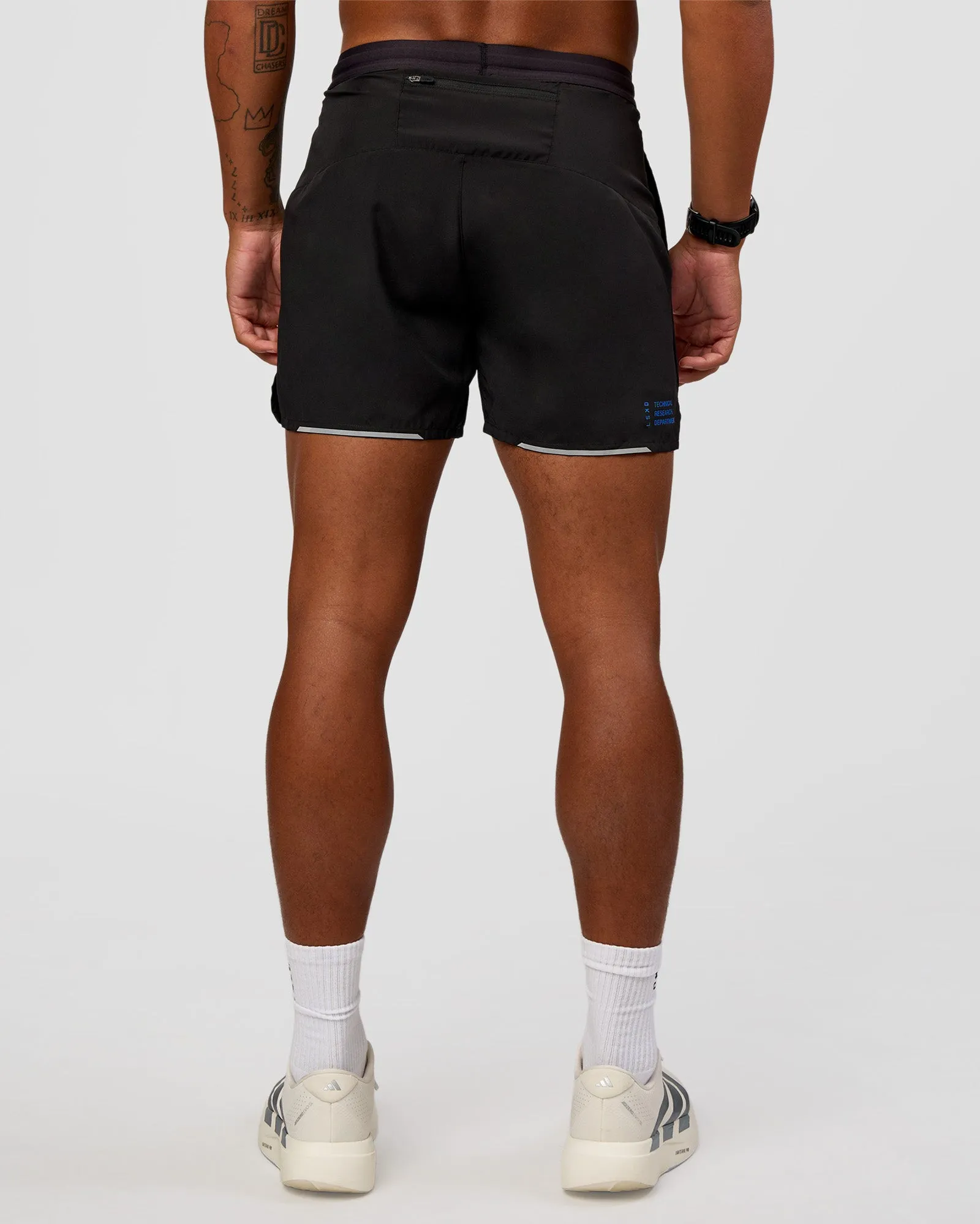 Pace 5" Lined Running Short - Black-Lime Glo Indigo sold by LSKD product image thumbnail 5